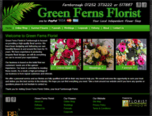 Tablet Screenshot of greenfernsflorist.net